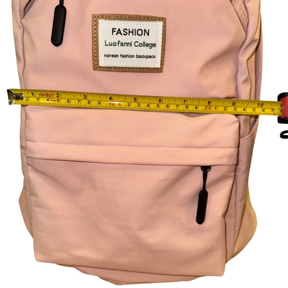NWOT ‘Luo Fanni’ pink Korean style school backpack (16.5” x 9” x 5”) - Picture 6 of 8